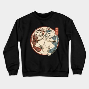 Japanese Sumo Wrestling Cats Men Women Kids Crewneck Sweatshirt